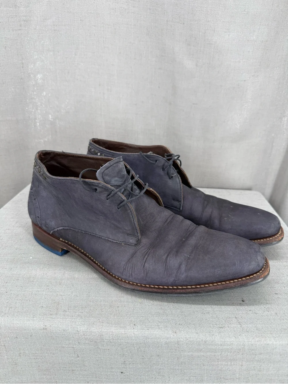 Floris Van Bommel Blue bottoms leather chukka Dress Shoes Men's Sz 9